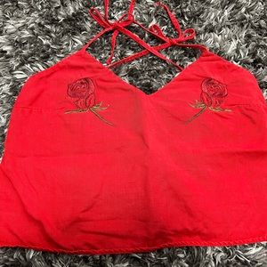 OBEY spaghetti crop top